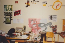 Videoottien toimisto Videopajalla vuonna 1992.