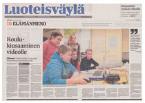 31.01.2013 Lueteisväylä  -  Koulukiusaaminen videolle. Videovankkuri rantautui Noormarkun yhtenäiskoululle.