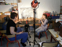 Tanskassa vuonna 2011 - Videootit Animationshouse:n vieraana nukkeanimaation kuvauksissa Prins Henrikin koulussa.