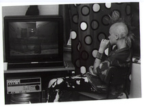 Lauri videoteekissä vuonna 1996.