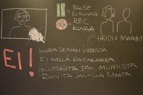 Videovankkuri Tampereella, Liisanpuiston koululla, kevät 2013.