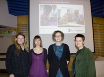 Noora, Kaisa, Heidi & Maikki My Media Playgraund -seminaarissa 12.2.2013