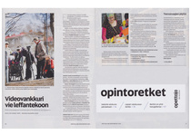 30.08.2013 Opettaja, 35B  -  Videovankkuri vie leffantekoon. Elokuvatyöpajassa hurahtaa päivä filmitähtenä tai ohjaajana. Videovankkurin ja Taidekaaren elokuvatyöpaja Liisanpuiston koulussa.