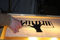 Bakkehusmusetissa työpaja yhdessä Animationshusetin kanssa. Animaatiota valopöydällä Kööpenhaminassa vuonna 2011.