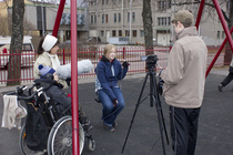 Videovankkuri Tampereella, Liisanpuiston koululla, kevät 2013.