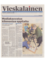 29.03.2012 Vieskalainen - Mediakasvatus kiinnostaa oppilaita.
Videovankkuri Alavieskan yhtenäiskoulussa. Animaatiotyöpaja.
