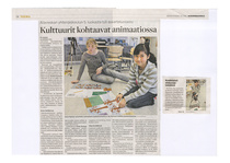 28.03.2012 Keskipohjanmaa - Kulttuurit kohtaavat animaatiossa
Videovankkuri Alavieskan yhtenäiskoulussa. Animaatiotyöpaja.