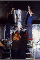 Talkoolla syntyi sisustus Anniksen alulaan, 1995.