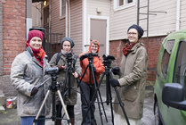 Roska gaalan kuvaajajoukko, Maikki, Suski, Mirja ja Heidi Tampereella 2012