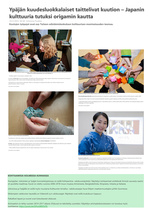 19.04.2021  Forssalaisen nettiversio - Ypäjän kuudesluokkalaiset taittelivat kuution - Japanin kulttuuria tutuksi origamin kautta