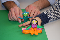 Tanskassa Osramin kulttuuritalolla muovailuvaha-animaatiopaja yhdessä Animationshousen kanssa.