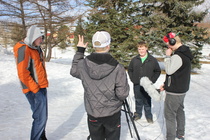 Videovankkuri Tampereella, Saukonpuiston koululla kevät 2013.