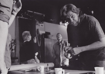 Rolle Lehtinen, M.E. festarin jokavuotinen visuaalinen suunnittelija.