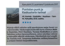 09.12.2017  Aamulehti  -  Puntalan Punk ja Keskustorin tarinat