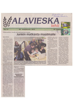29.03.2012 Alavieskalehti - Junkin matkasta maailmalle.
Videovankkuri Alavieskan yhtenäiskoulussa. Animaatiotyöpaja.