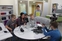 Aittakorven koulu oppilaat Kotkassa keskittyy editointioppiin, 2016