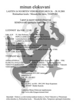 Minun Elokuvani festivaalin seminaarin mainos vuodelta 2001