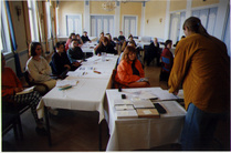 Jukka Haveri luennoimassa festivaalin yhdeydessä pidetyssä seminaarissa 1997.