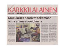23.04.2014  Karkkilalainen
Koululaiset pääsivät tekemään omaa animaatioelokuvaa